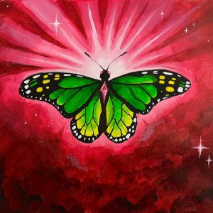 green butterfly